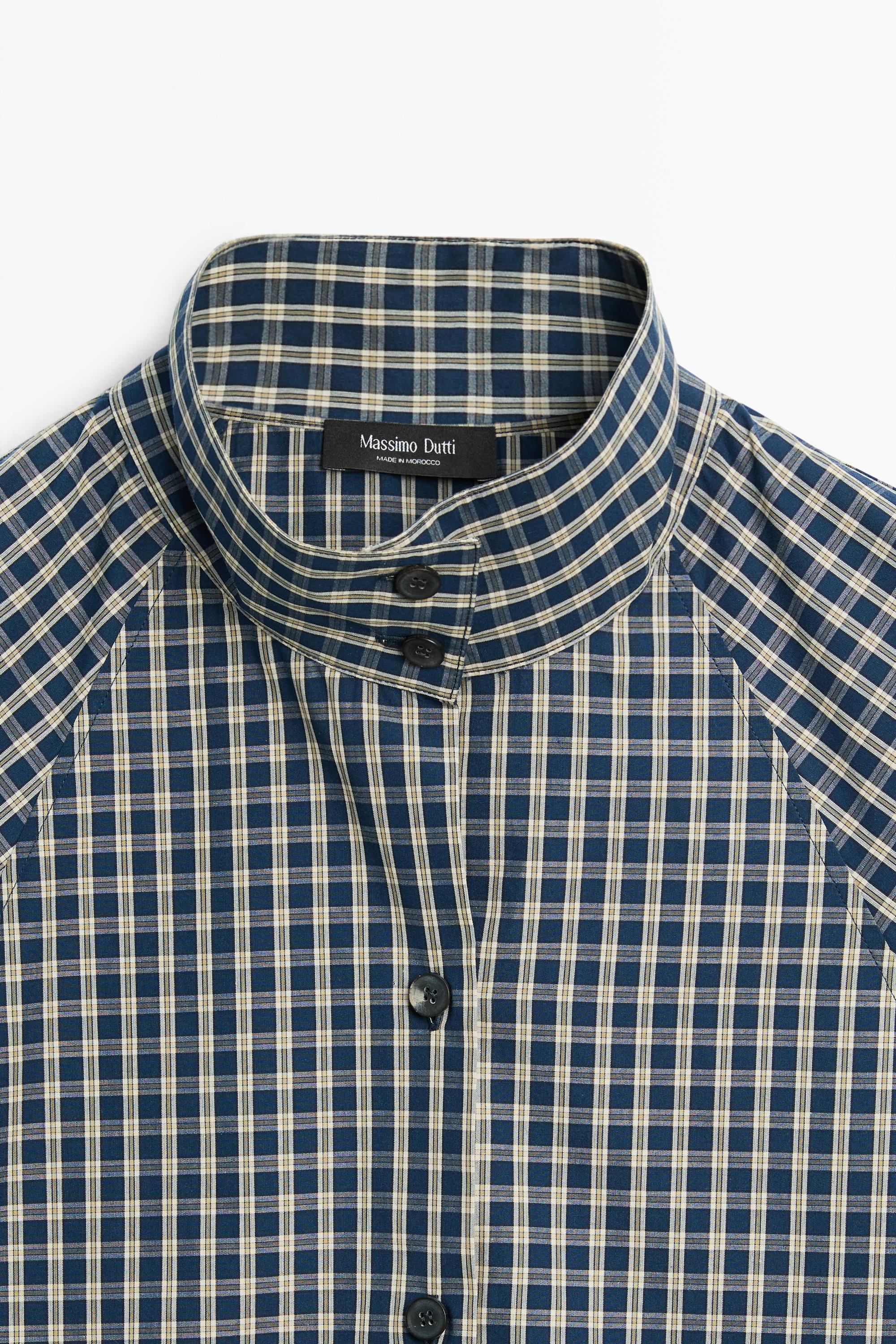 Chemise à carreaux 100 % coton